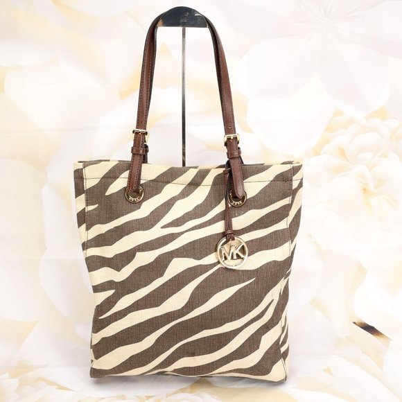 Michael Kors Bags Michael Kors Zebra Print Jet Set Canvas Tote
